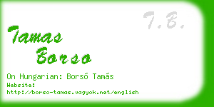 tamas borso business card