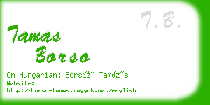 tamas borso business card